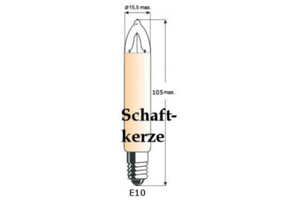 Weihnachtsbaumkerze-Gluehbirne-Schaftkerze-Ersatzkerze-12V-E10