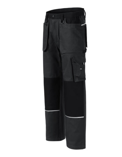 Arbeitshose-Jeans-bequem-Ebenholz-grau-schwarz-Reflektoren