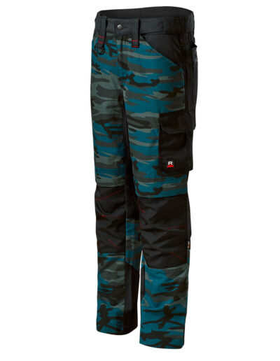Arbeitshose-Herren-Camouflage-Blau-Schwarz