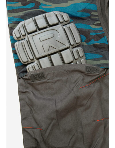 Arbeitshose-Herren-Camouflage-petrol-Knieschuetzer