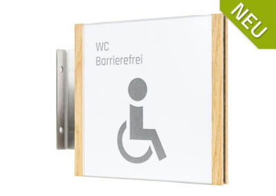 Fahnenschild-Holz-Wood-Edelstahl-Acrylglas-beidseitig