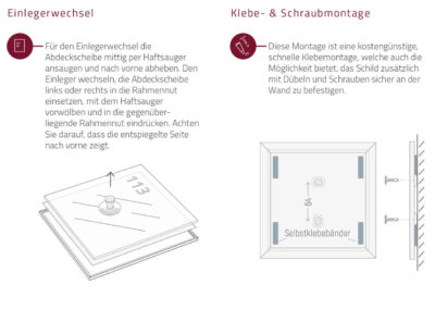 Schilder-System-Formoflach-Tuerschilder-Montage-Beschriftung