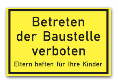 Schild-PVC-Betreten der Baustelle verboten