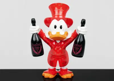 3D-Minifigur-Plastik-Dagobert-Duck-Sektflaschen-45cm