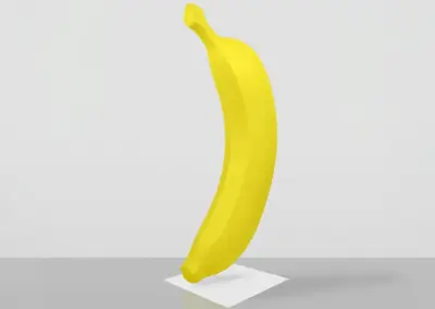 3D-XL-Werbefigur-Werbeaufsteller-Banane-auf-Sockel-170cm