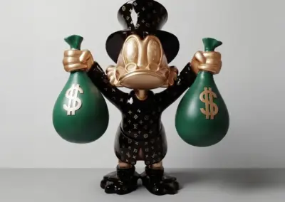 3D-XXL-Dekofigur-Dagobert-Duck-Dollar-Geldsaecke-170cm