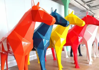 3D-XXL-Pferdefigur-Pferd-190cm-hoch-geometrische-Plastik