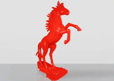 3D-XXL-Pferdefigur-Springreiten-Pferdesport-350x320cm-rot