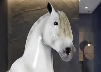 3D-XXL-Pferdefigur-edle-Marmorbueste-weisses-Pferdekopf