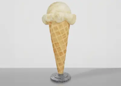 3D-XXL-Werbefigur-105cm-Eistuete-Eiskugel-Vanille-Staenderfuss