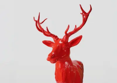 3D-XXL-lebensechte-Tierfigur-Waldtier-Hirsch-12-Ender-rot