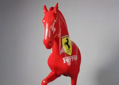 3D-grosse-Pferdebueste-Pferdekopf-Ferrari-Logo-Emblem
