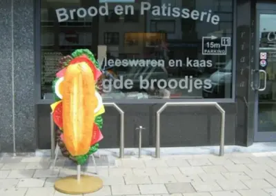 Riesen-Werbefigur-Kundenstopper-Sandwich-133cm