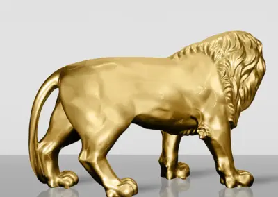 grosses-prunkvolles-Wildtierfigur-Goldener-Loewe-Lion-185cm