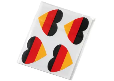 Fantape-Herz-Deutschland-Aufkleber-Fixierpflaster-selbstklebend
