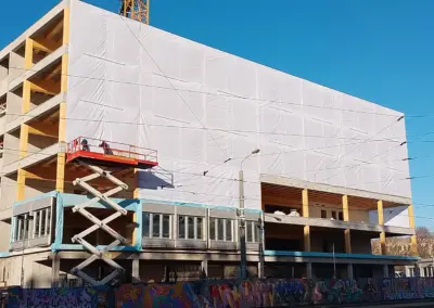767-Baustellenplane-Fassadenschutz-Montage-Gebaudeschutz